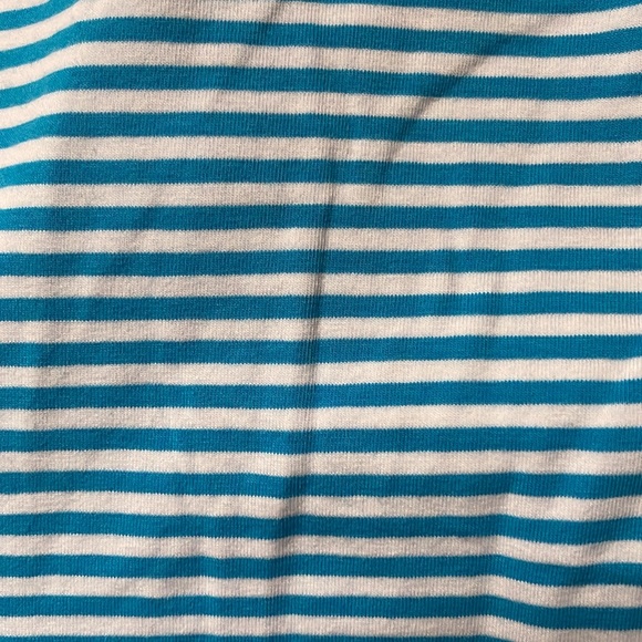 Women’s Long Sleeve Blue and White Striped Top - Picture 5 of 5